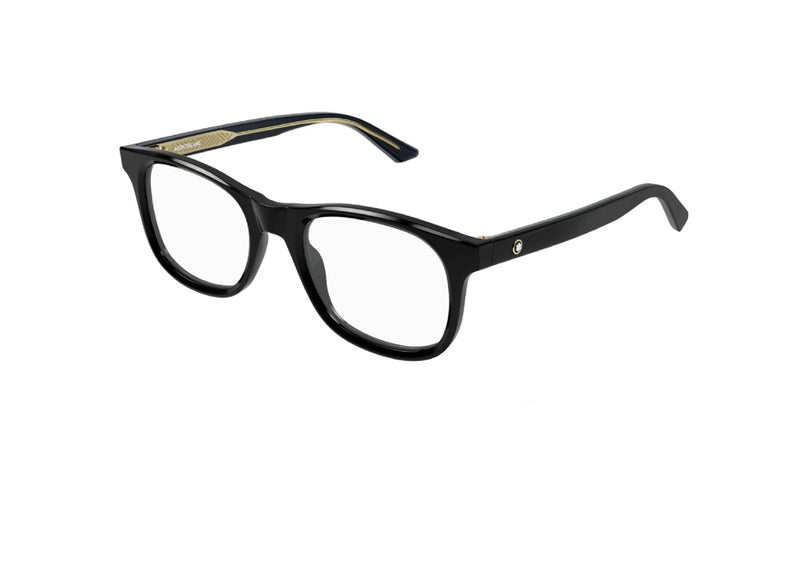 MONTBLANC MB0385O (006) Unisex-Brillenfassung aus schwarzem Acetat