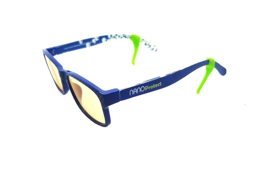 NANOVISTA PRO-GAMER NPO10146 (8-12 anni) occhiali blue block per ragazzi, retangolari color blu
