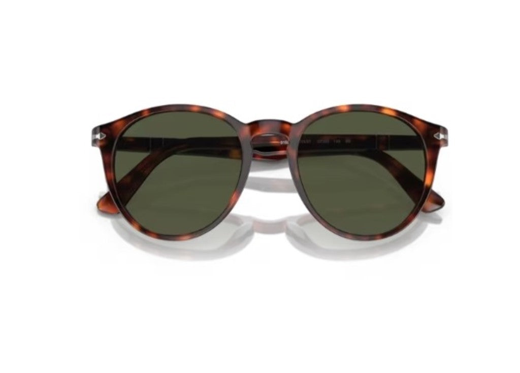 PERSOL PO3152S (901531) Havana SUNGLASSES with green lenses 49