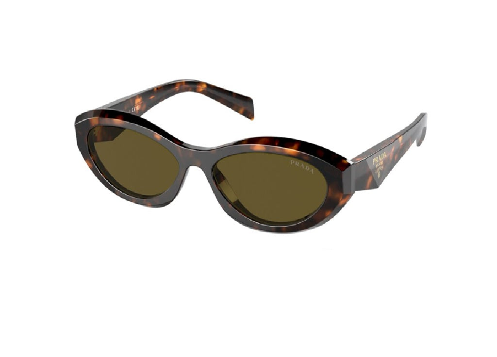 PRADA PR26ZS (14L09Z) Sonnenbrille aus havannafarbenem Acetat mit braunen Gläsern