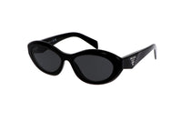 OCCHIALI DA SOLE PRADA PR26ZS (16K08Z) ovali in acetato nero e lenti grigie