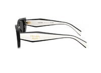 OCCHIALI DA SOLE PRADA PRB05S (09Q08Z) rettangolari in acetato nero e lenti grigie