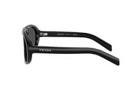 OCCHIALI DA SOLE PRADA PRC05S (16K08Z) geometrici in acetato nero e lenti grigio
