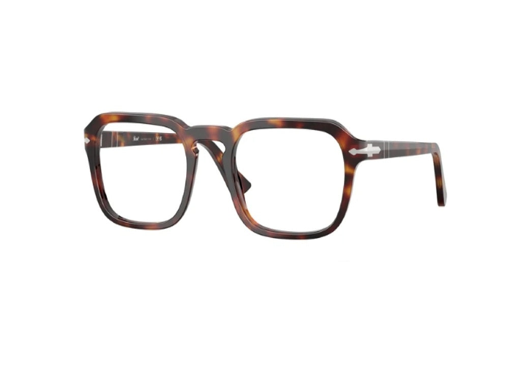 PERSOL PO3390V (24) montatura da vista unisex in acetato havana