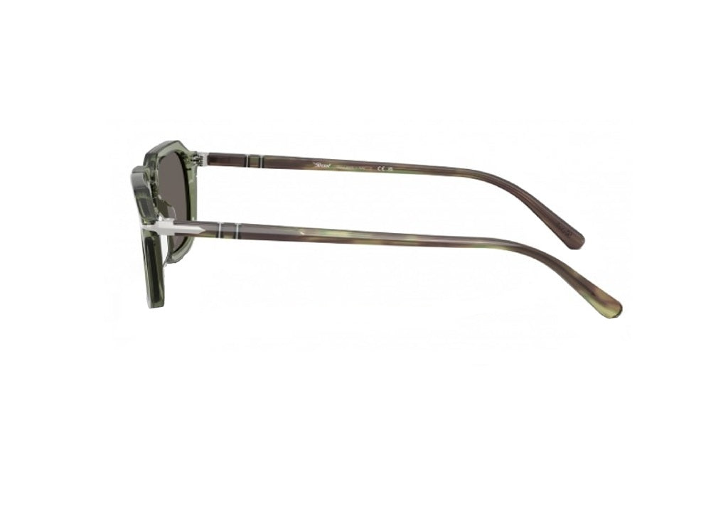 OCCHIALI DA SOLE PERSOL PO3292S (1226B1) in acetato verde e lenti grigie