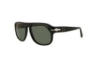 PERSOL PO3310S JEAN (95/31) SONNENBRILLE aus schwarzem Acetat und grünen Gläsern