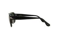 PERSOL PO3310S JEAN (95/31) SONNENBRILLE aus schwarzem Acetat und grünen Gläsern