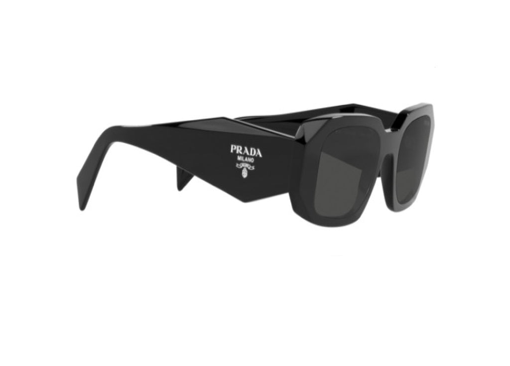 PRADA PR17WS (1AB5S0) SUNGLASSES black acetate with gray lenses