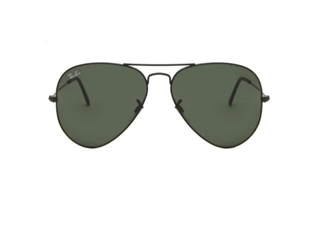 OCCHIALI DA SOLE RAY-BAN AVIATOR 3025 (L2823) nero con lenti verdi