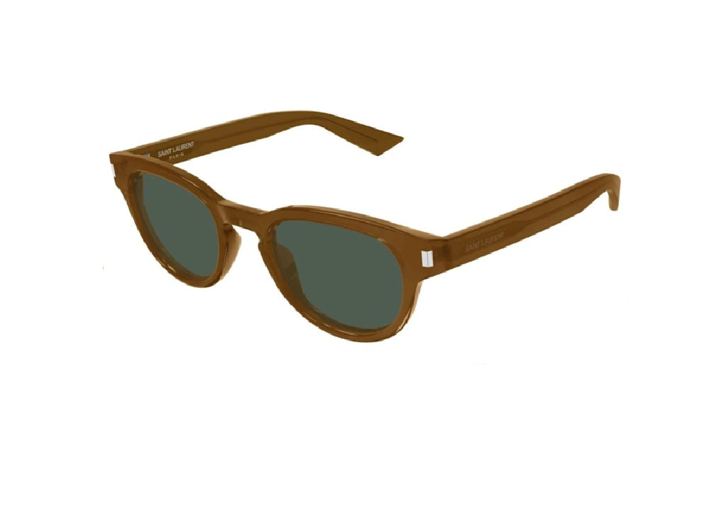 OCCHIALI DA SOLE SAINT LAURENT SL 876 (005) acetato marrone con lenti verdi