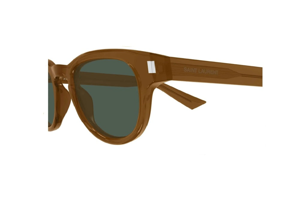 OCCHIALI DA SOLE SAINT LAURENT SL 876 (005) acetato marrone con lenti verdi