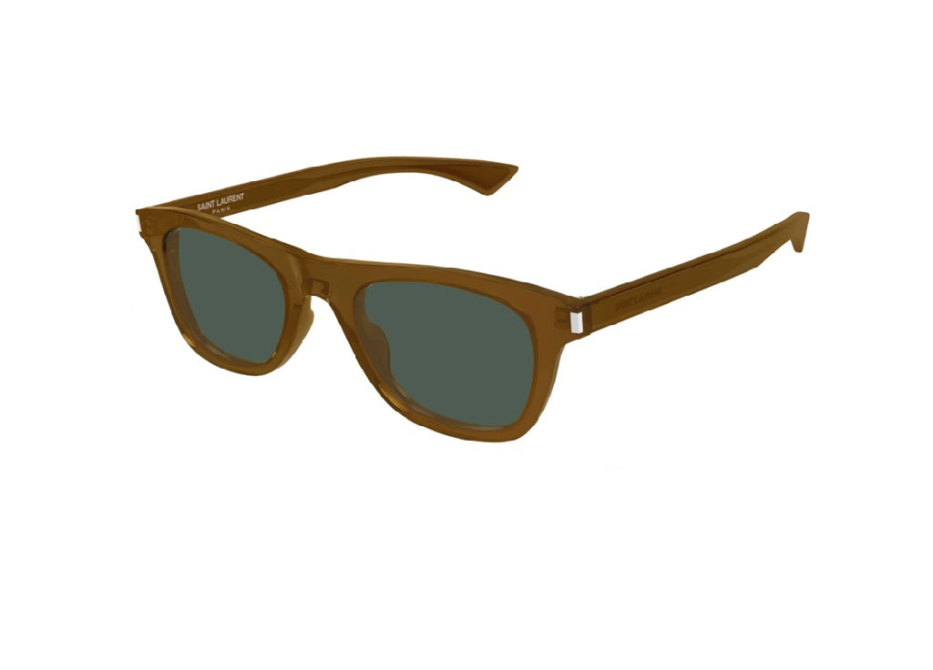 OCCHIALI DA SOLE SAINT LAURENT SL 879 (005) acetato marrone con lenti verdi