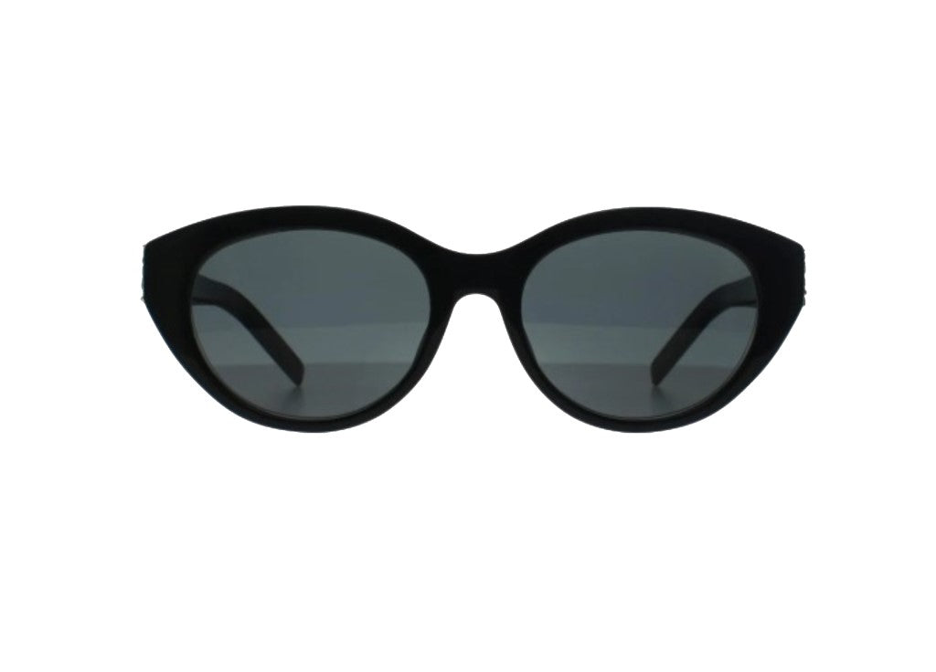 SAINT LAURENT SLM148 (001) SONNENBRILLE Schwarzes Acetat mit grauen Gläsern
