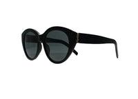 SAINT LAURENT SLM148 (001) SONNENBRILLE Schwarzes Acetat mit grauen Gläsern