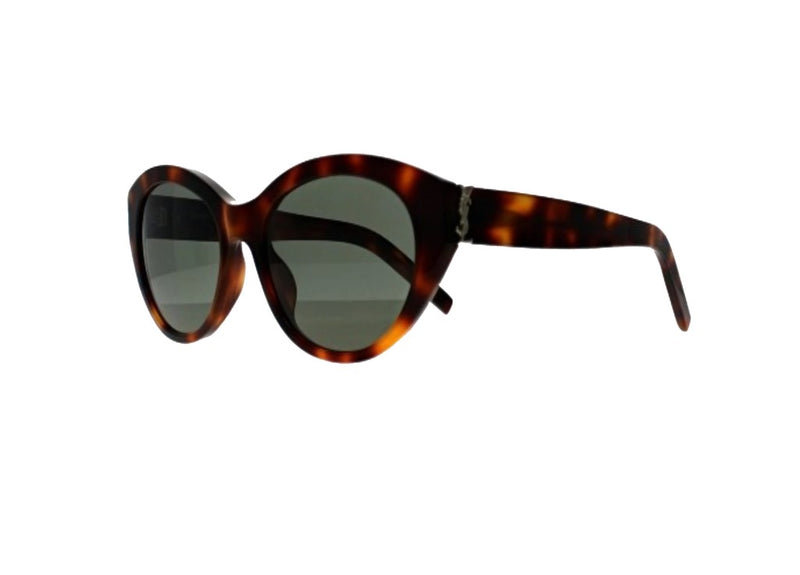 SAINT LAURENT SL M148 (003) SUNGLASSES Shiny Havana with Grey lenses