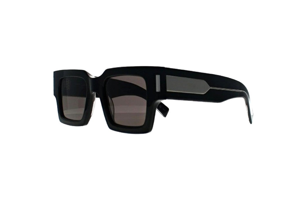 SAINT LAURENT SL 572 (001) SUNGLASSES Glossy black with silver grey