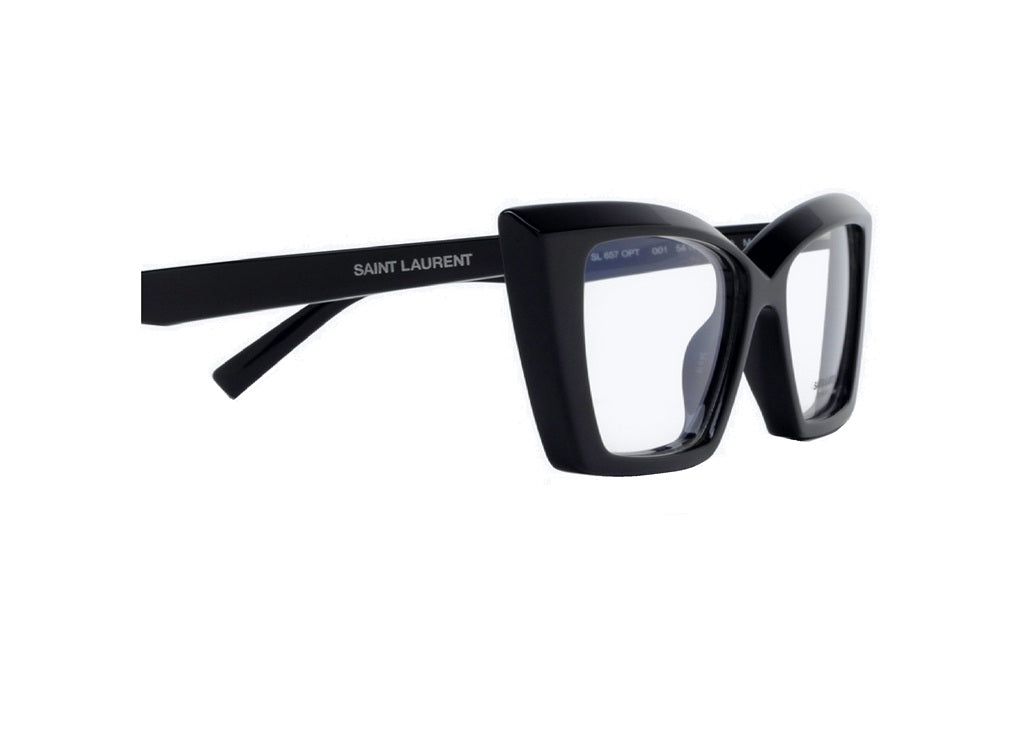 SAINT LAURENT SL 657 OPT (001) montatura da vista unisex in acetato nero