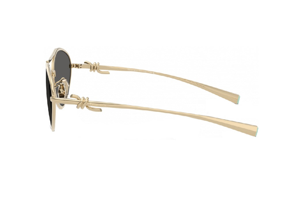 OCCHIALI DA SOLE TIFFANY & CO. TF3117 (6021S4) in metallo color oro e lenti grigie