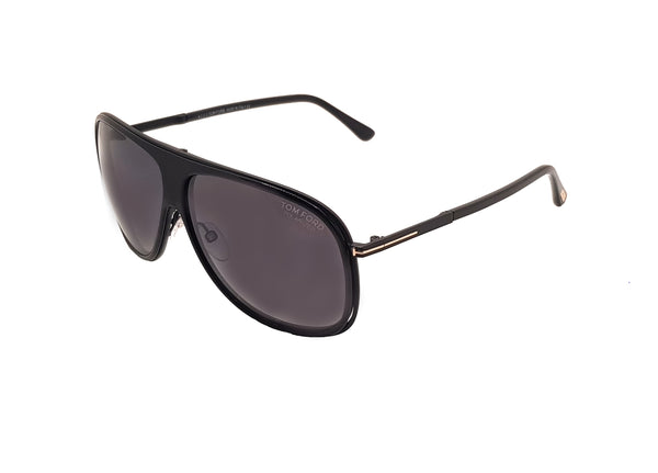 TOM FORD CHRIS FT0462 POLARIZED (01D) occhiali da sole polarizzati, unisex, squadrati color nero
