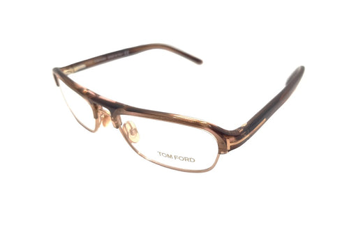 TOM FORD FT5026/V (213) montatura da vista unisex, ovale in acetato color havana e metallo color oro