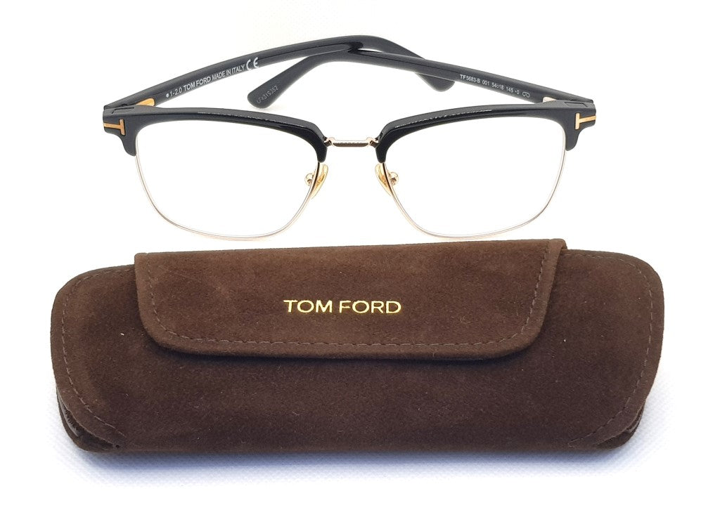 TOM FORD FT5683-B (001) Blue block clip-on optical frame