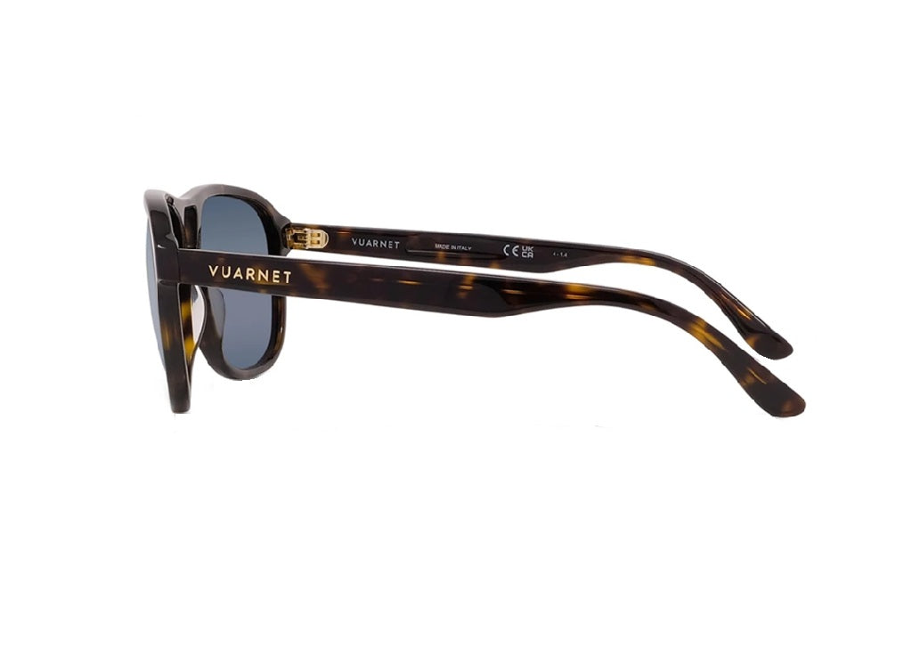 OCCHIALI DA SOLE VUARNET VU40016I (52X) in acetato havana con lenti Polarlynx blu