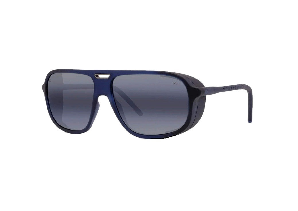 VUARNET VU40022U Sonnenbrille (91X) aus blauem Metall mit blauen Polarlynx-Gläsern