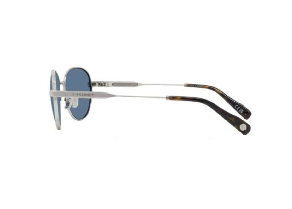OCCHIALI DA SOLE VUARNET VU40042U (16V) in metallo lucido con lenti polarizzate blu